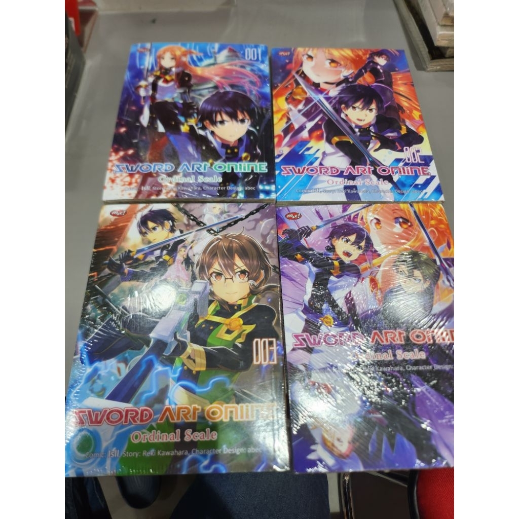Komik Sword Art Online Ordinal Scale set vol 1-4 segel ori Bahasa Indonesia m&c