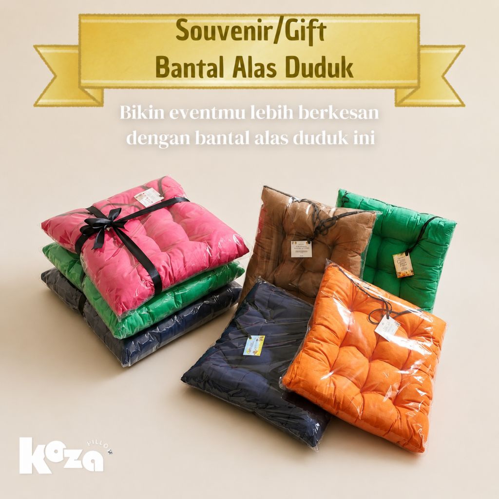 Bantal Duduk Souvenir Ramadhan Polimicro Katun Dashwoll 35x35cm Multiwarna, -Bantal Lesehan dan send