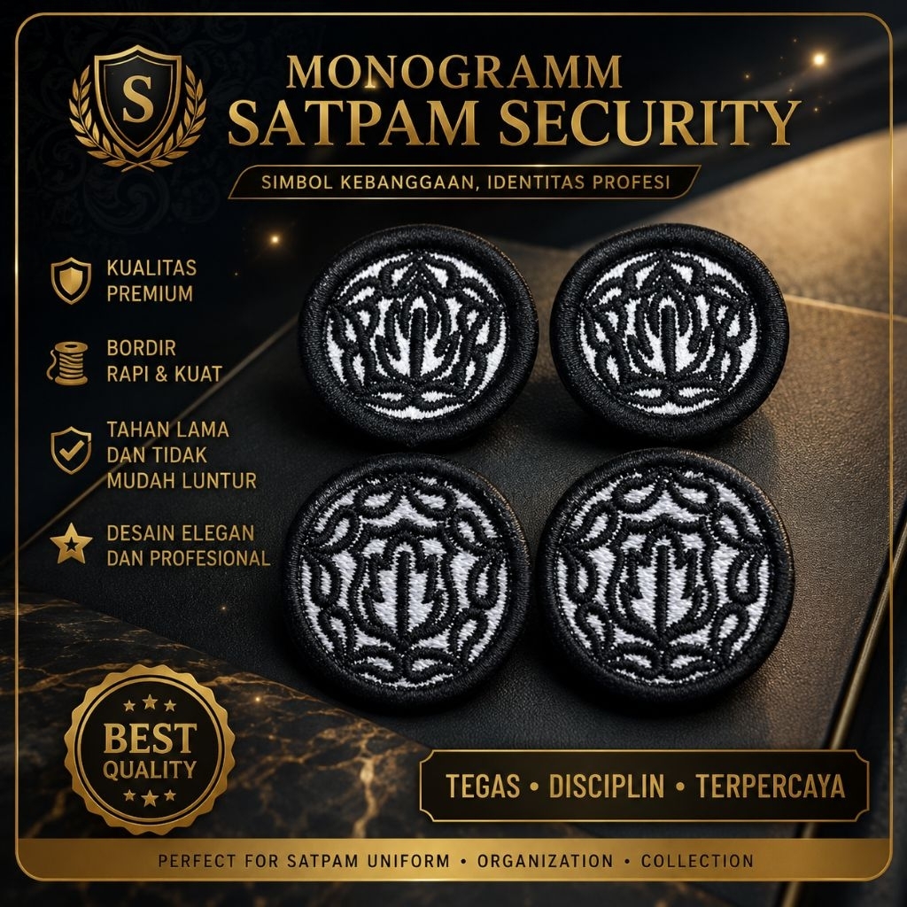 Bordir Monogram Satpam Security