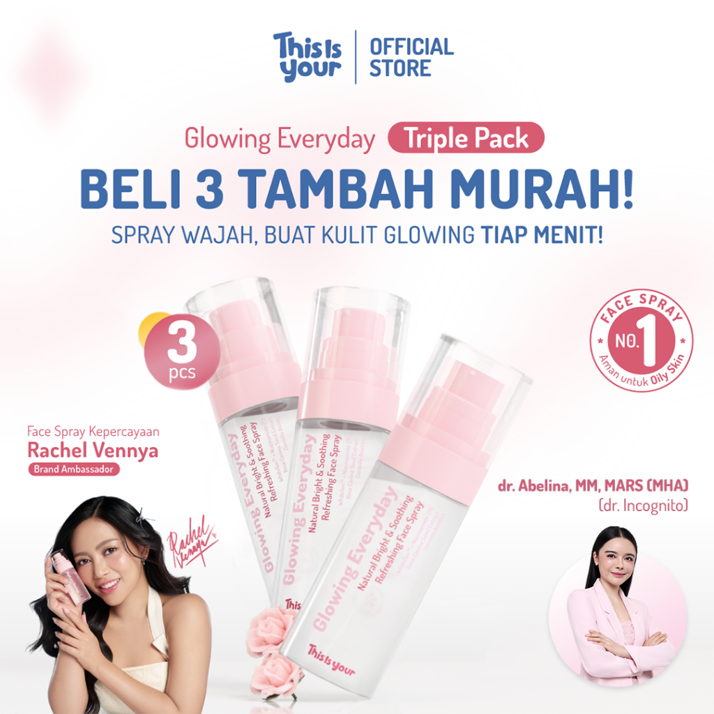 [BELI 3 LBH MURAH] This is Your - Triple Pack Face Spray Glowing Everyday | face mist 2% Niacinamide