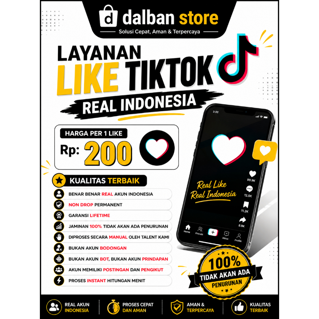 Like Tiktok Real Indo Permanen
