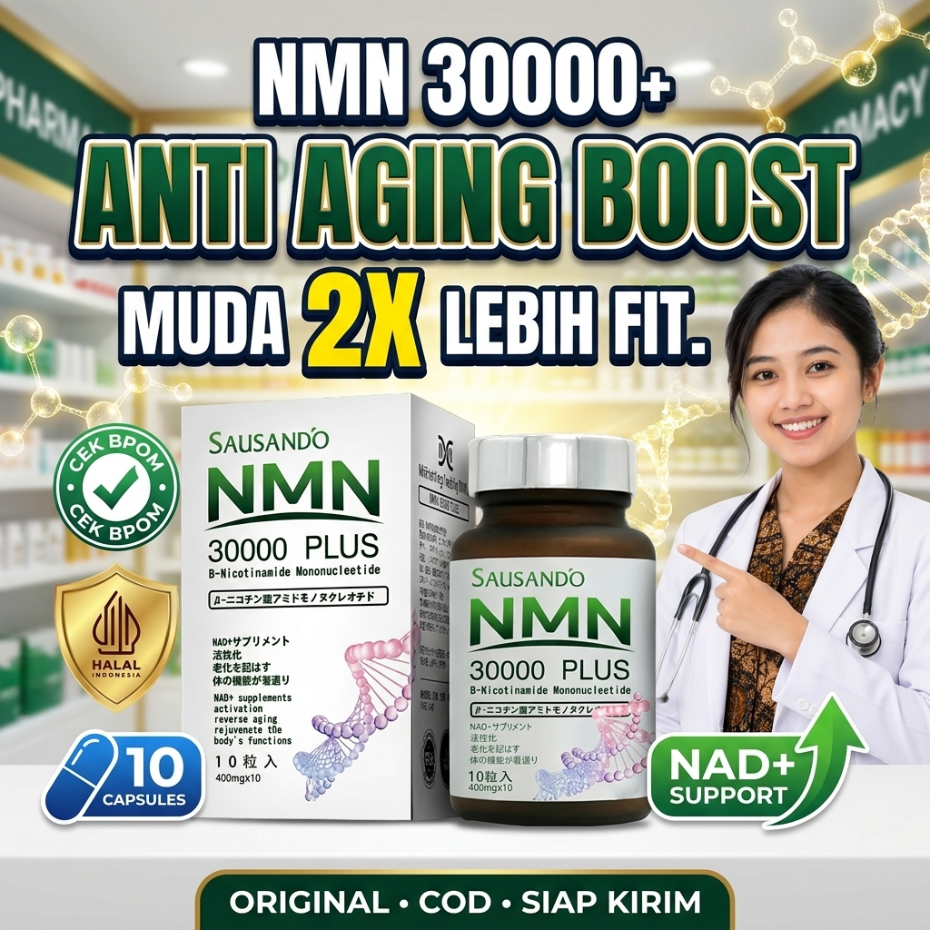 SAUSANDO NMN Collagen Pemutih Badan Suplemen Anti Penuaan (Anti Aging)