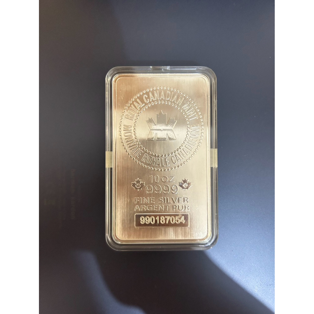 Silver Bar 10 oz Royal Canadian Mint 9999 perak batangan