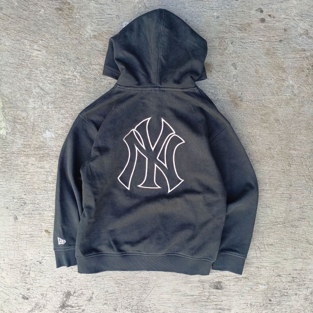 New Era Hoodie Big Logo NY Black Second
