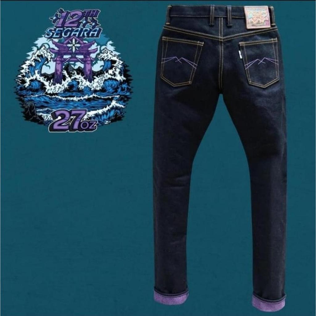 Segara Celana Sage Denim Promo Terbaru SAGARA 27oz Jeans Slim Cut 28 Rough and Rugged Extra Long Pur
