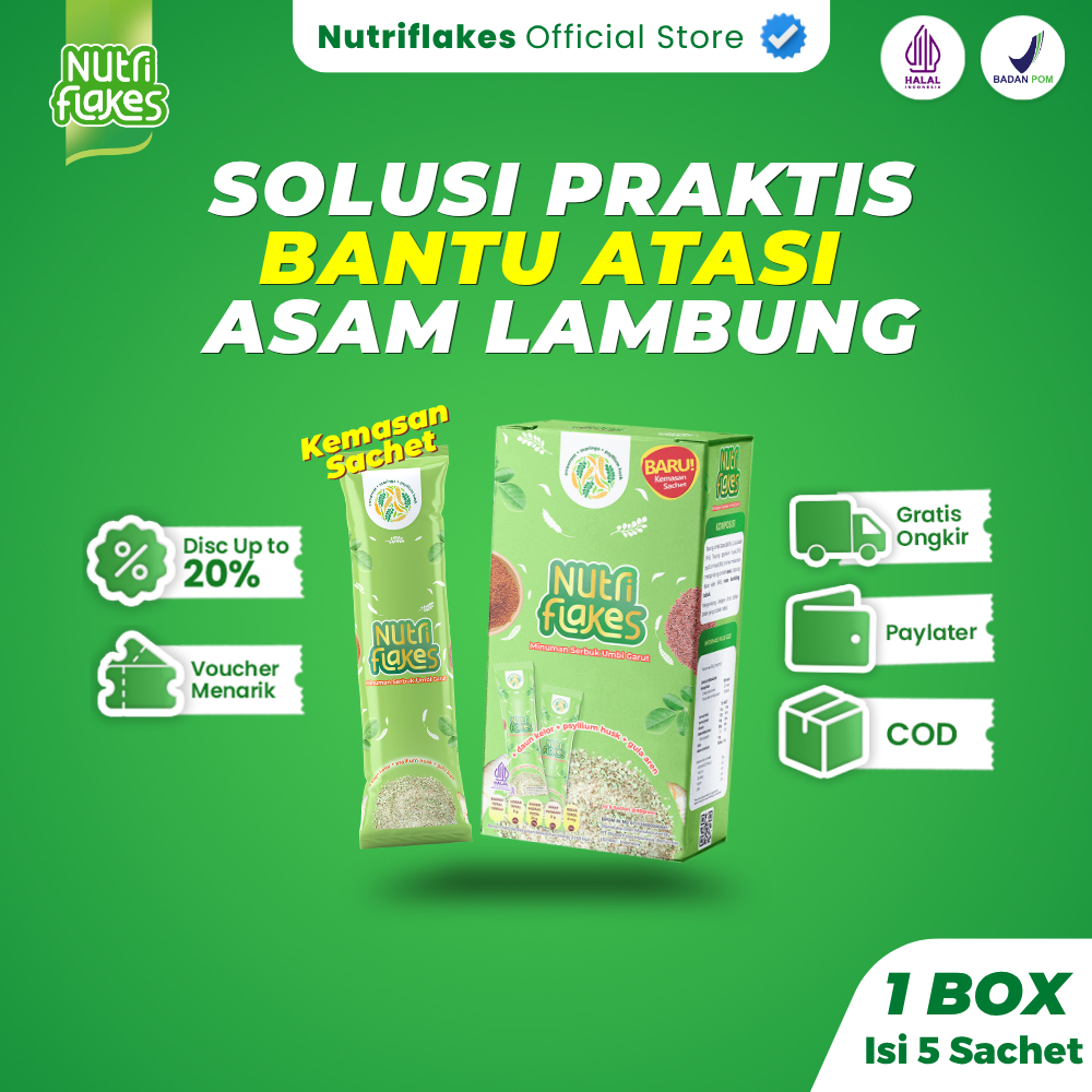 Nutriflakes Sachet Sereal Asam Lambung Paket 1 Box