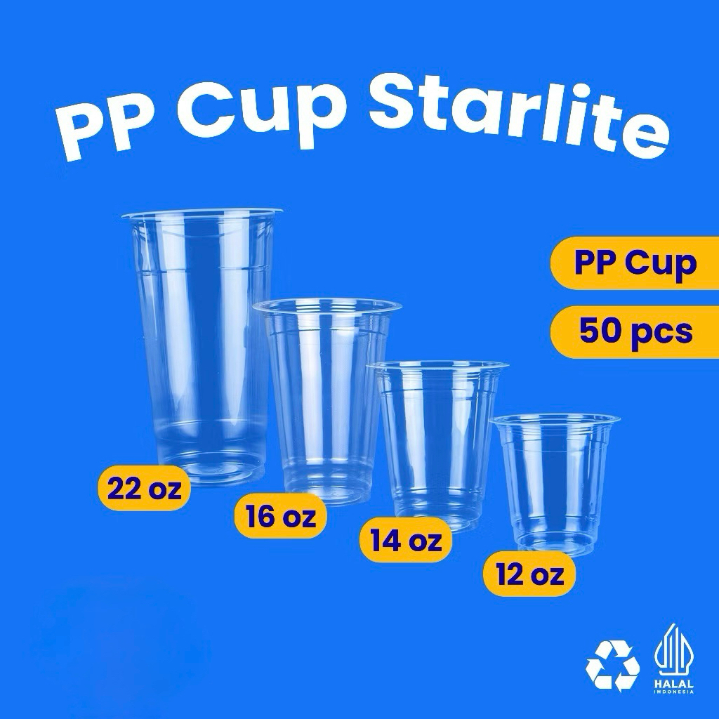 Cup 12oz/22oz starlite starindo tebal 22 oz/12 oz es teh jumbo