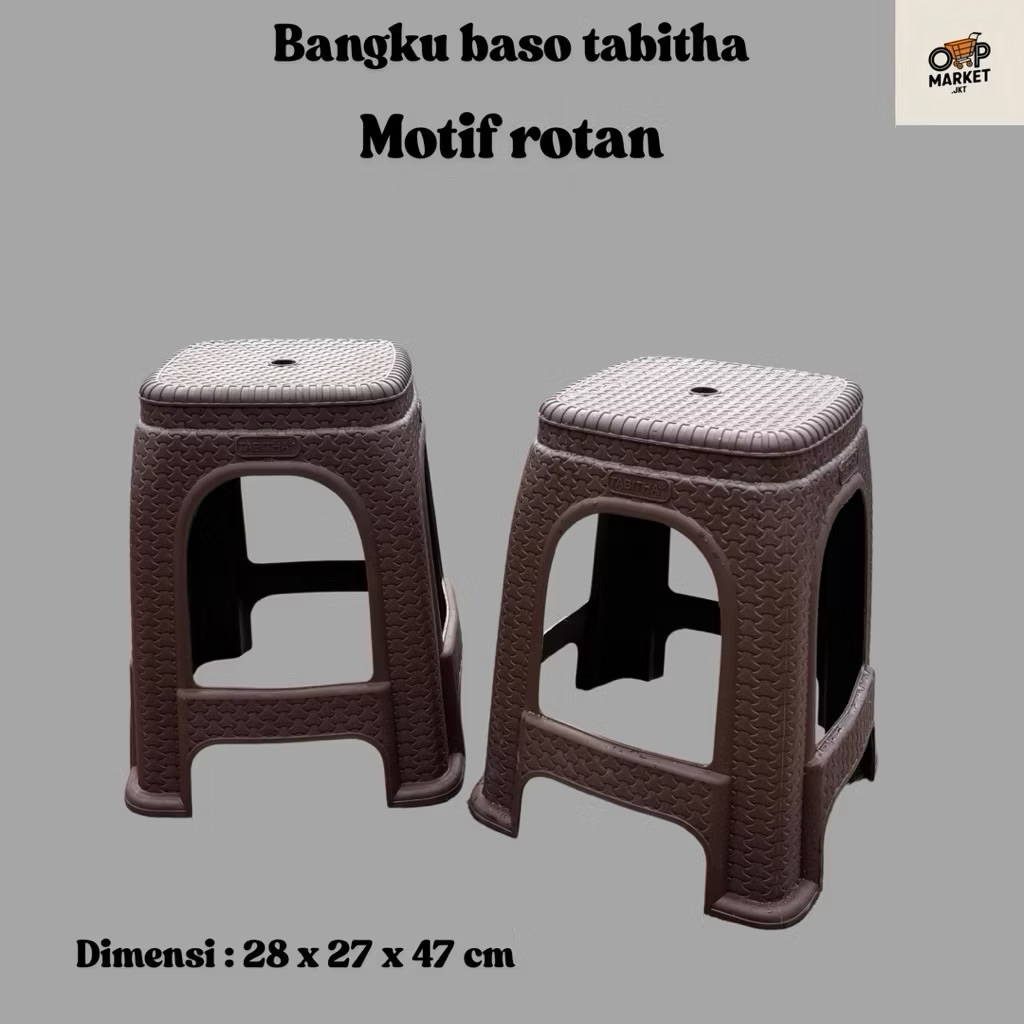 TABITHA - KURSI PLASTIK ROTAN BASO TABITHA / KURSI BASO PLASTIK ROTAN ANYAM TABITHA KURSI PLASTIK HI