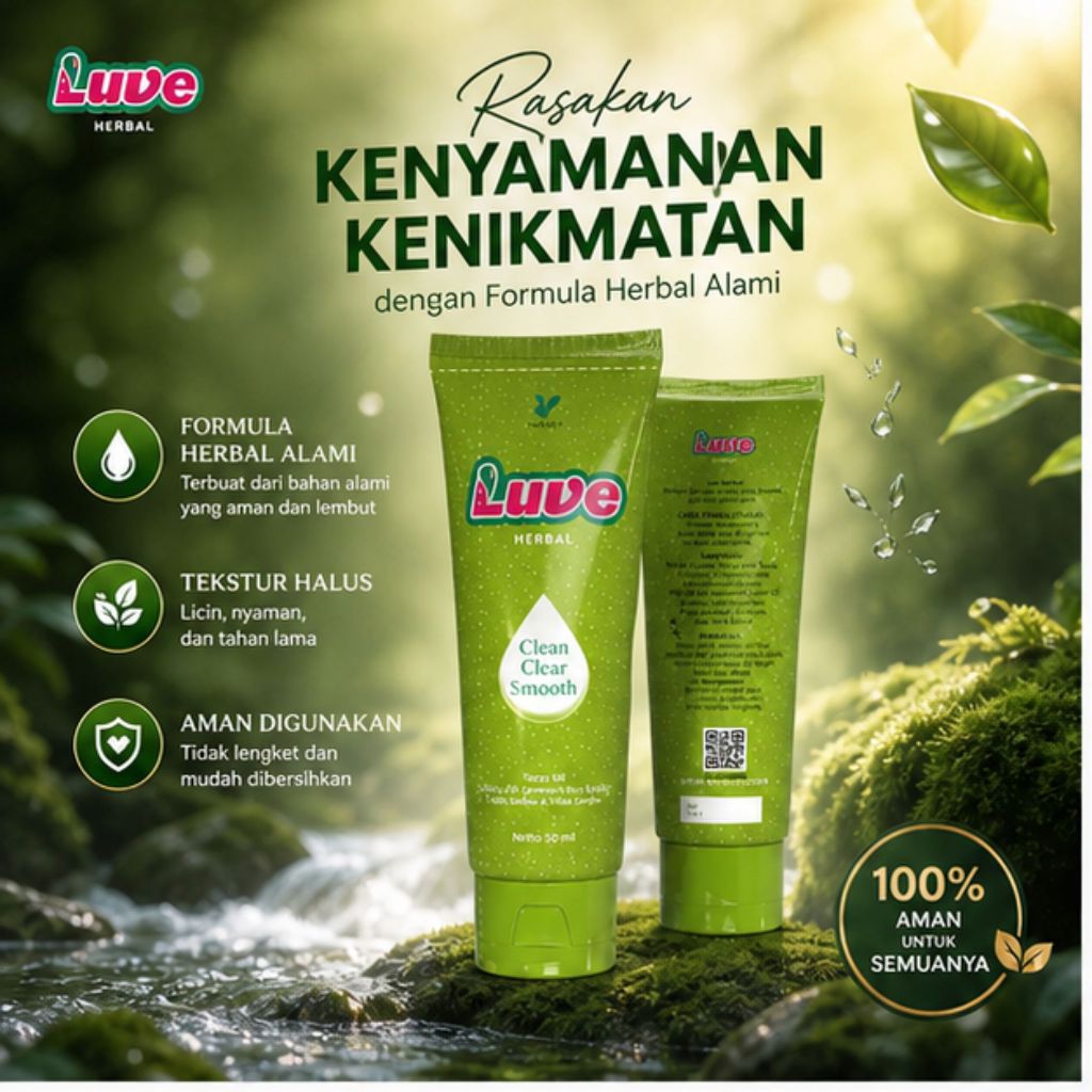 Verba LUVE Pelumas Aloe Vera Original Aman BPOM Tekstur Lembut Tidak Lengket Untuk Pasangan