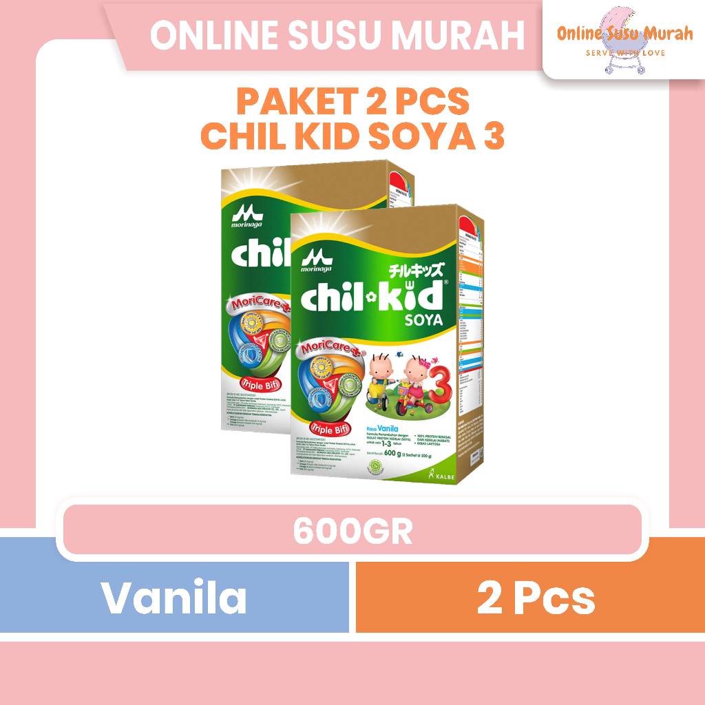 CHIL KID SOYA 3 VANILA 600 GRAM PAKET 2 KOTAK CHILKID SSKD