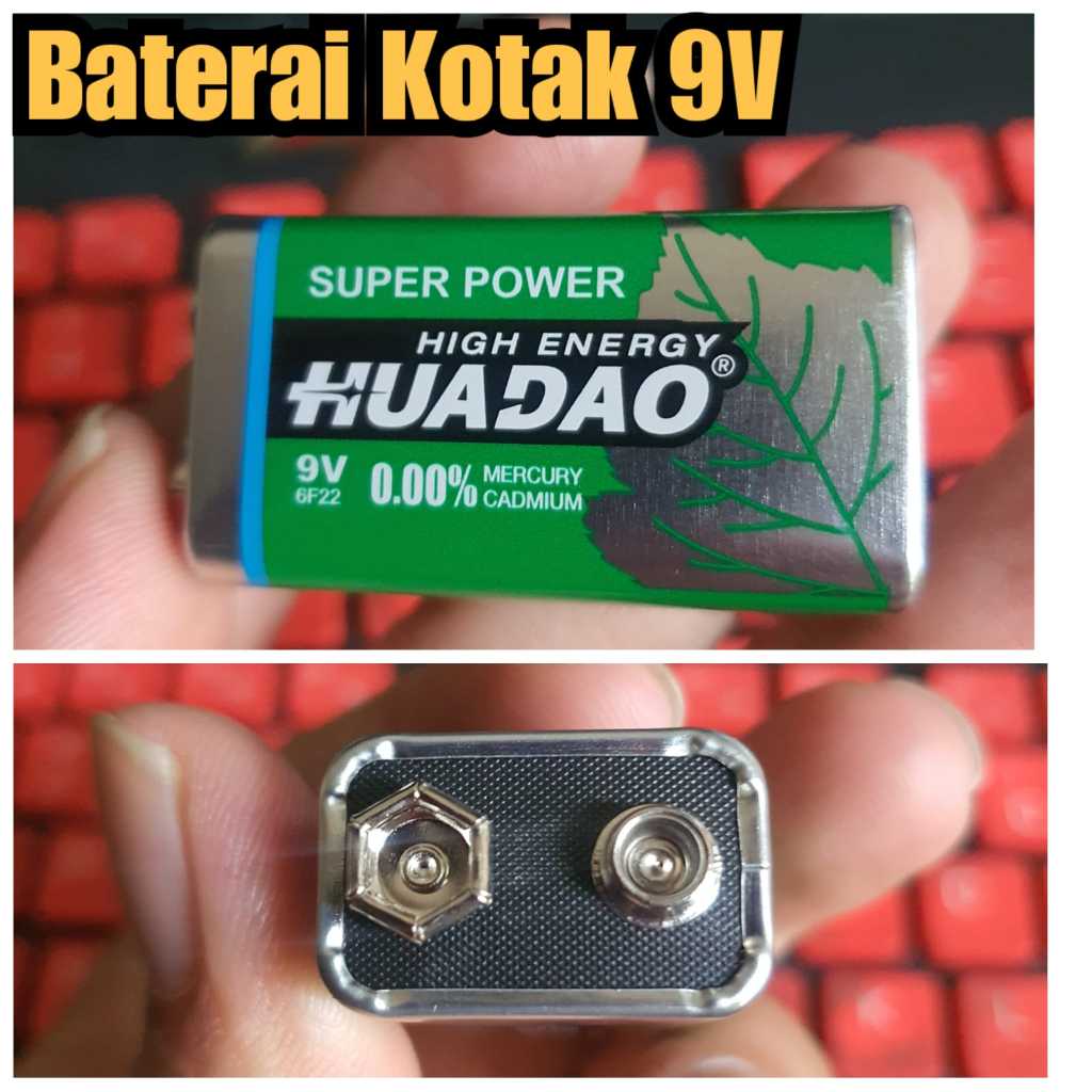 1 pcs Baterai Kotak 9V Batre Kotak 9 Volt batre 9v batre kotak baterai 9 voltase
