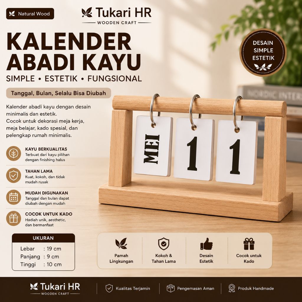 KALENDER ABADI KAYU ESTETIK