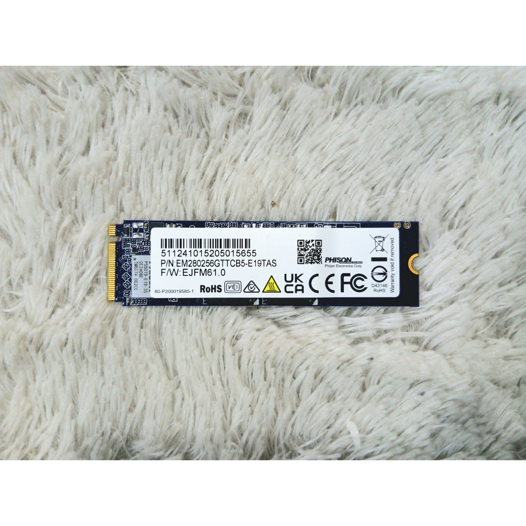 SSD M.2 NVMe Phison 256GB Original PCIe Gen3 x4 Normal Mulus Health 95%