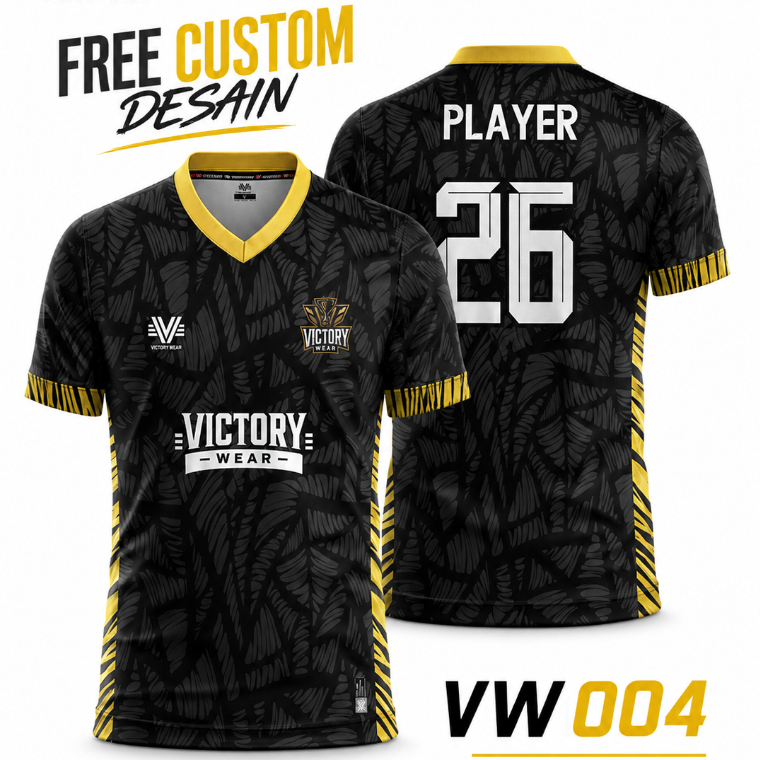 JERSEY BOLA  BIRU HITAM VW04 - JERSEY FUTSAL - JERSEY VOLI  FULL PRINTING VICTORY WEAR VW04