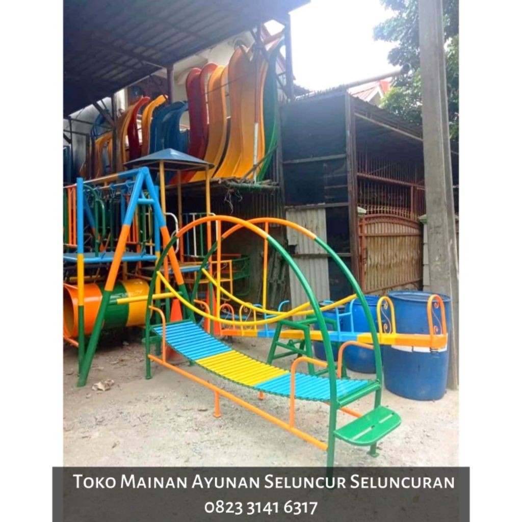 Jembatan Rantai - Jembatan Goyang - Jembatan Rantai Goyang - Mainan Jembatan - Playground Jembatan -