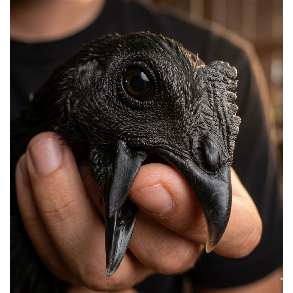 Ayam Cemani Asli Usia 2 Bulan Lidah Hitam Super Quality
