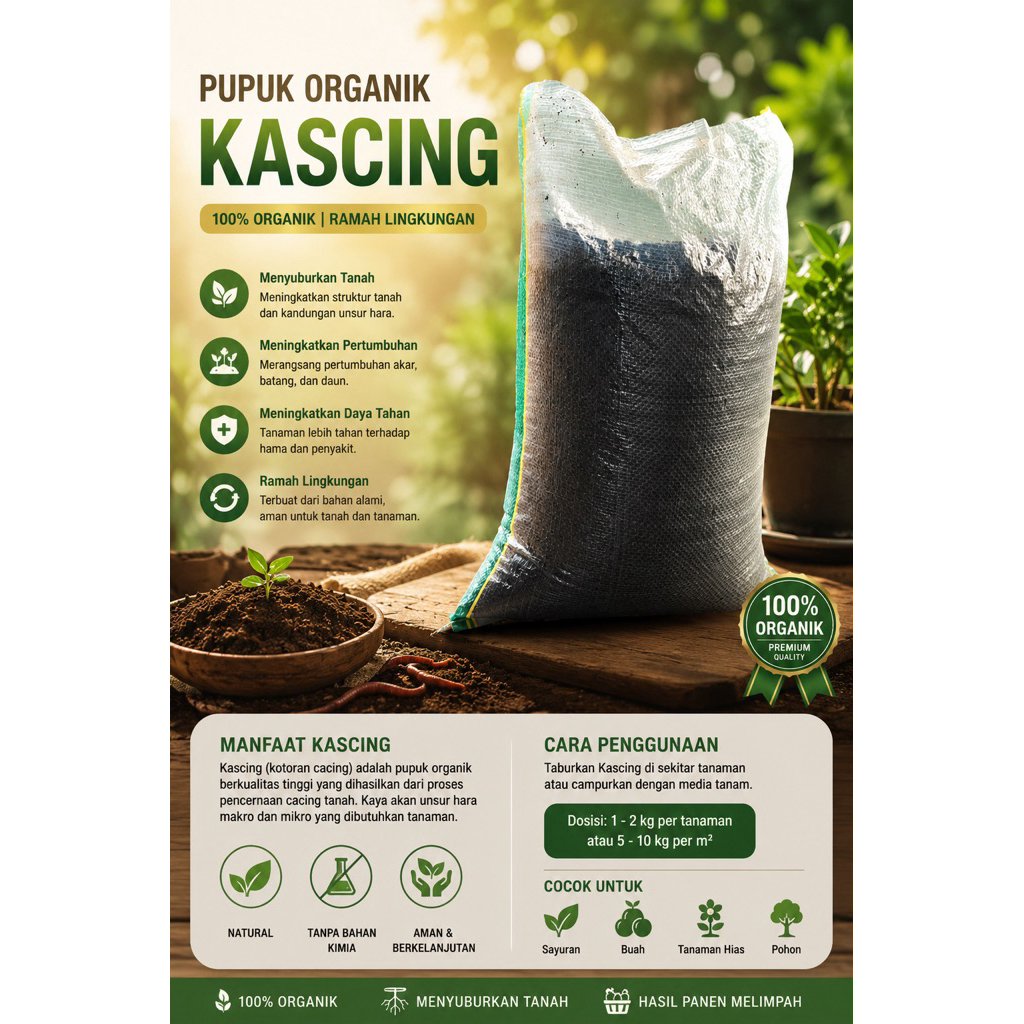 Pupuk kascing / vermikompos