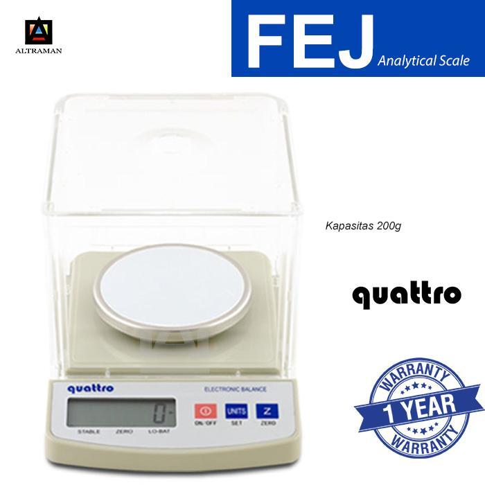 Timbangan Analitik Emas Portable Quattro FEJ Kapasitas 200g 2000g 2500g