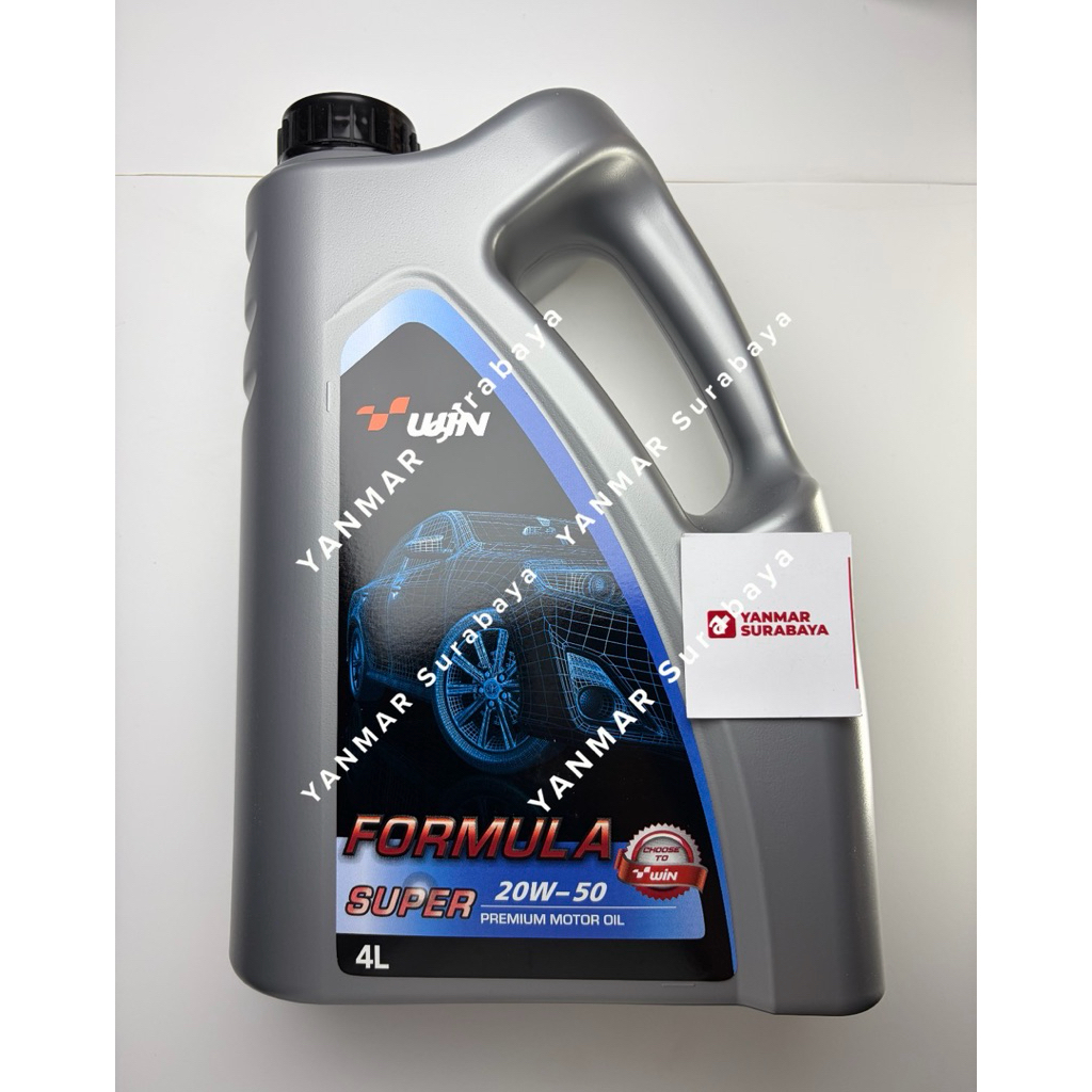 Oli WIN Formula Super 4 Liter 4Tak Bensin SAE 20W-50 Original (Oli Mobil,Motor & Mesin Bensin Serbag