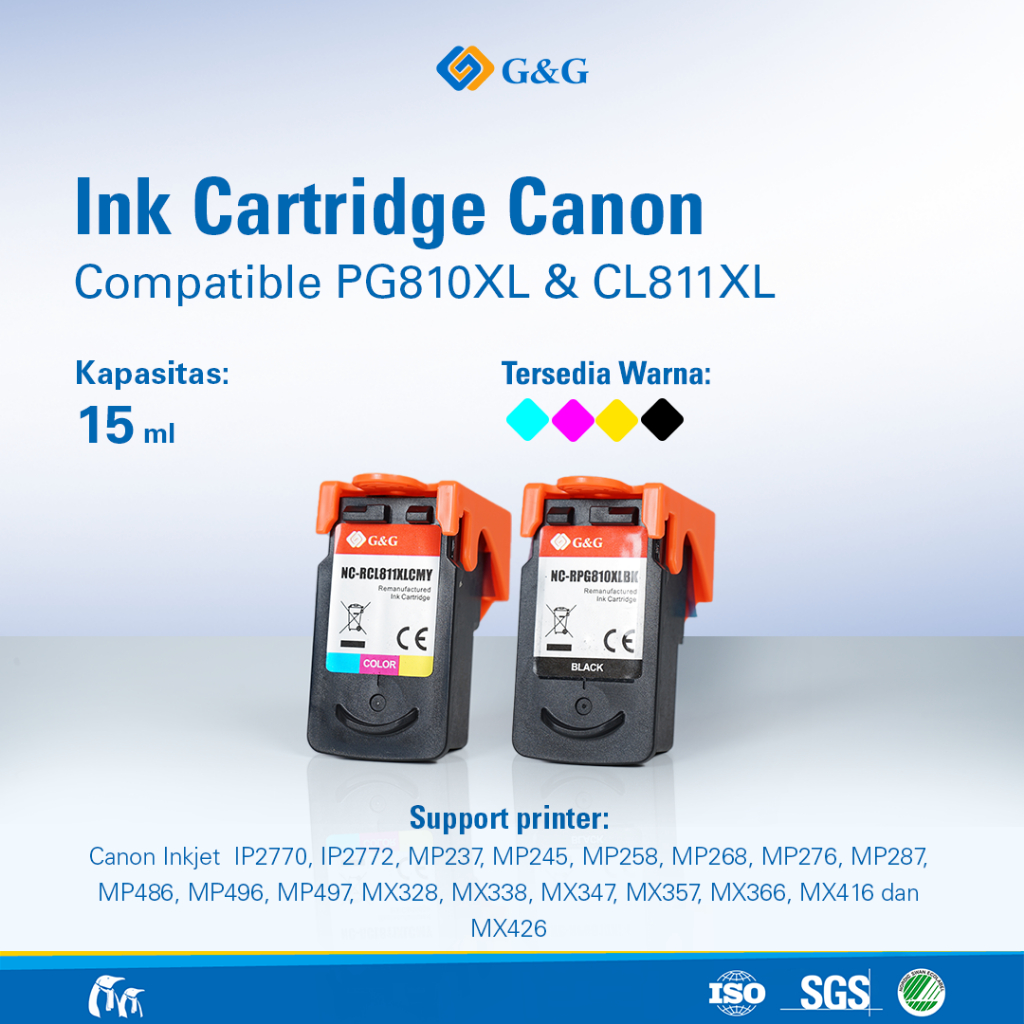 G&G Ink Cartridge Canon Compatible PG810XL & CL811XL