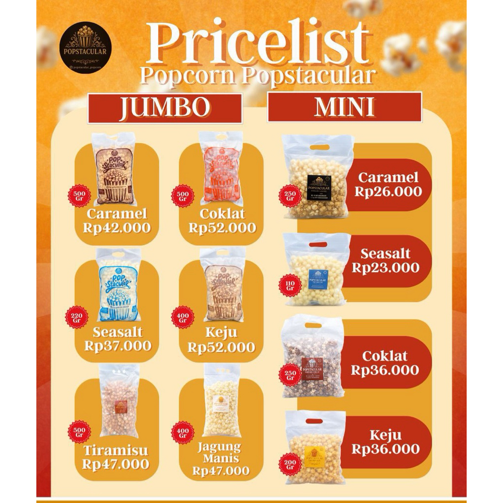 POPCORN CARAMEL JUMBO 500gr