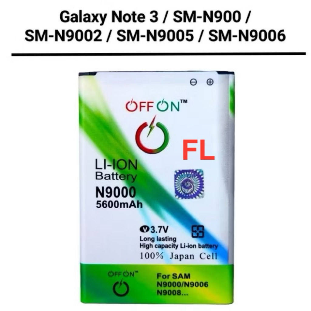 Baterai original Doublepower Samsung Galaxy Note 3, N900, N9002, N9005, N9006 baterai original berku