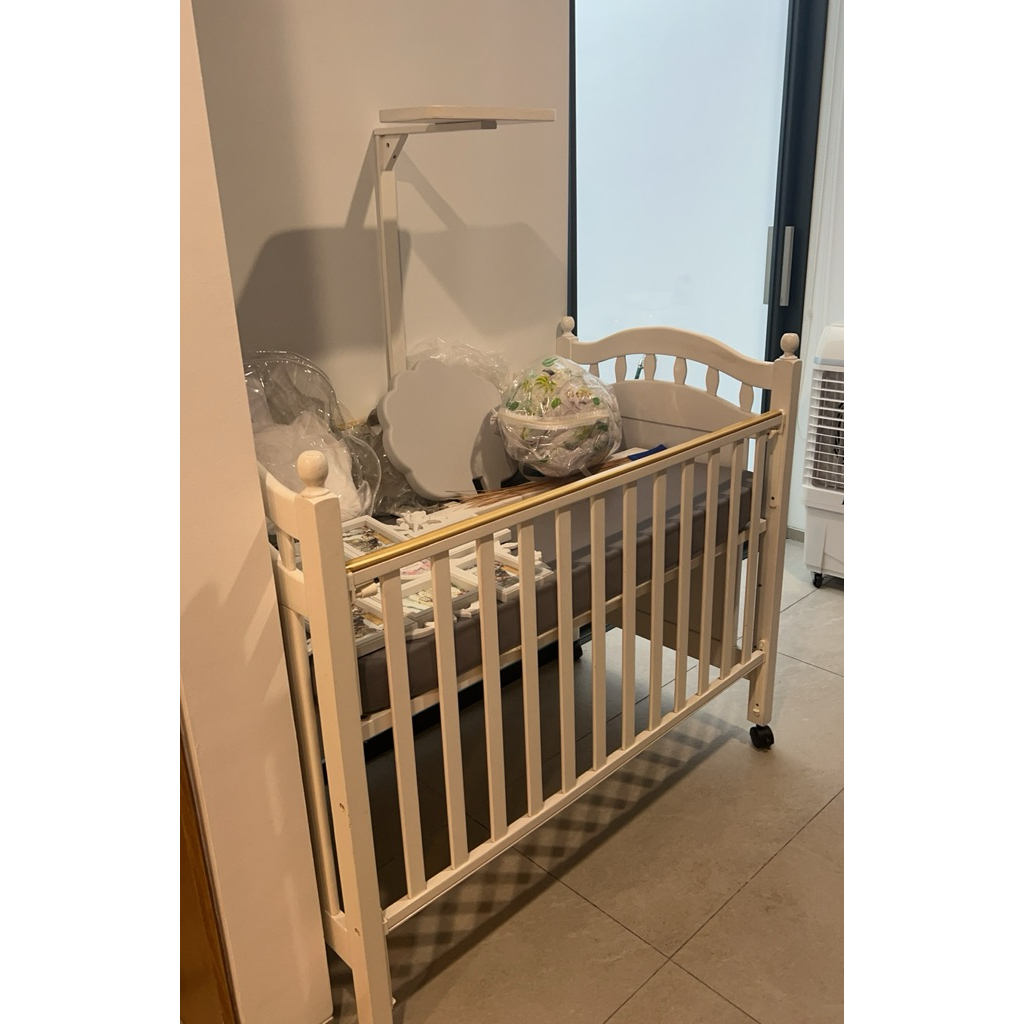 [preloved] little equi baby box tempat tidur kayu mahagoni