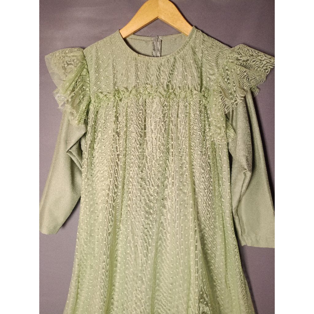 prelov dress / gamis mix tile polkadot