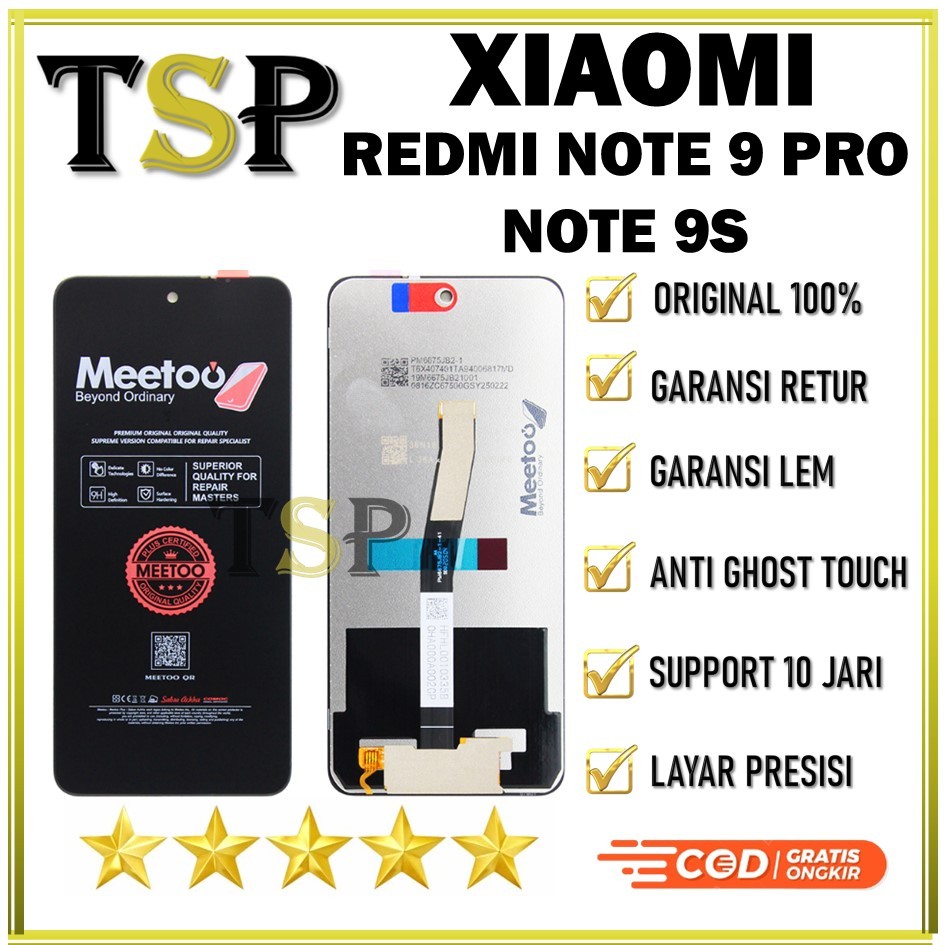 LCD TOUCHSCREEN XIAOMI REDMI NOTE 9 PRO / NOTE 9S LCD FULLSET ORIGINAL