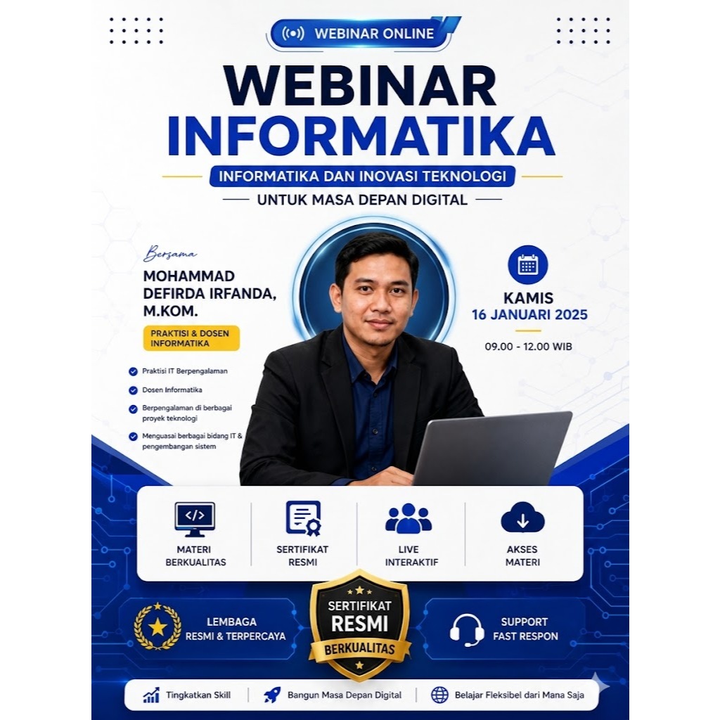 Webinar Informatika & Sertifikat Resmi Qr Code
