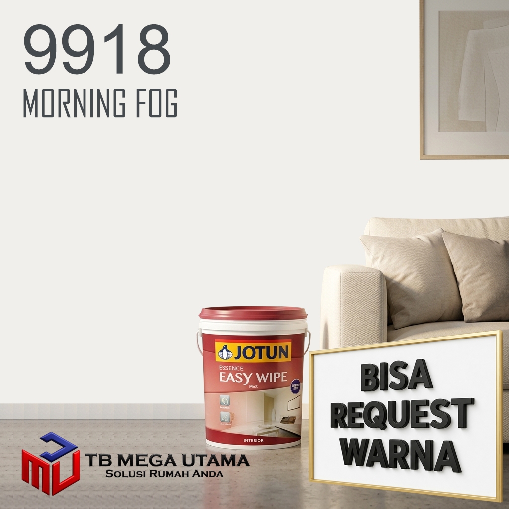Jotun Easy Wipe 9918 MORNING FOG 3,5L (5kg) / Cat Dinding Tembok Interior | AA