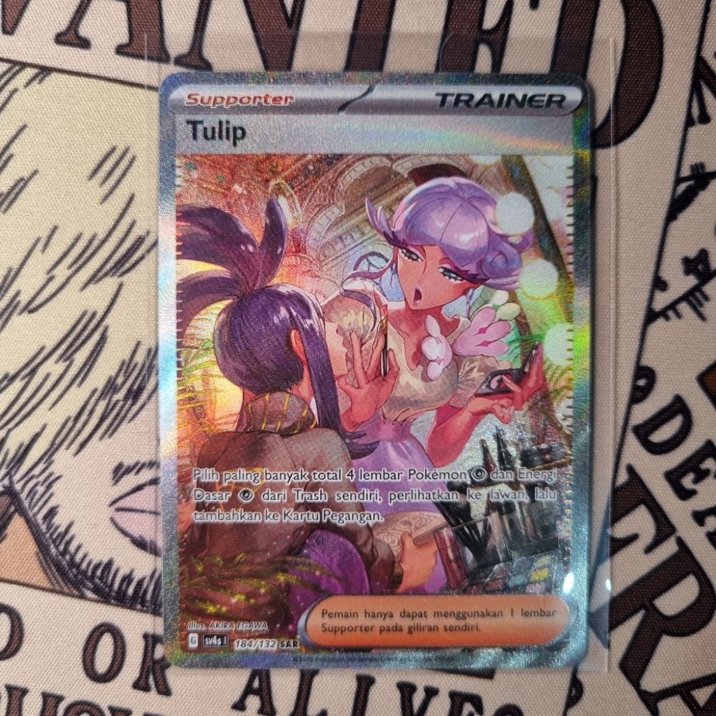 Tulip SAR Trainer Supporter SV4s Pokemon TCG Indonesia