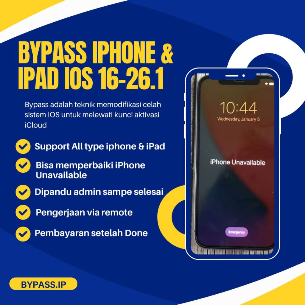 Bypass Icloud Iphone XR ios 18.6 sampai ios 26.1 up to iPhone 17 Pro Max dan Ipad