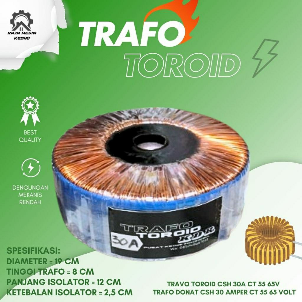 trafo teroid gulungan tembaga ori