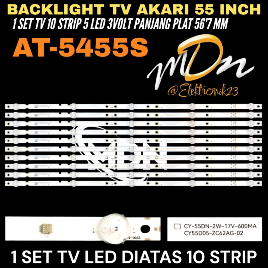 BACKLIGHT TV LED AKARI 55 INCH AT-5455S BACKLIGHT TV LED AKARI 55 INCH