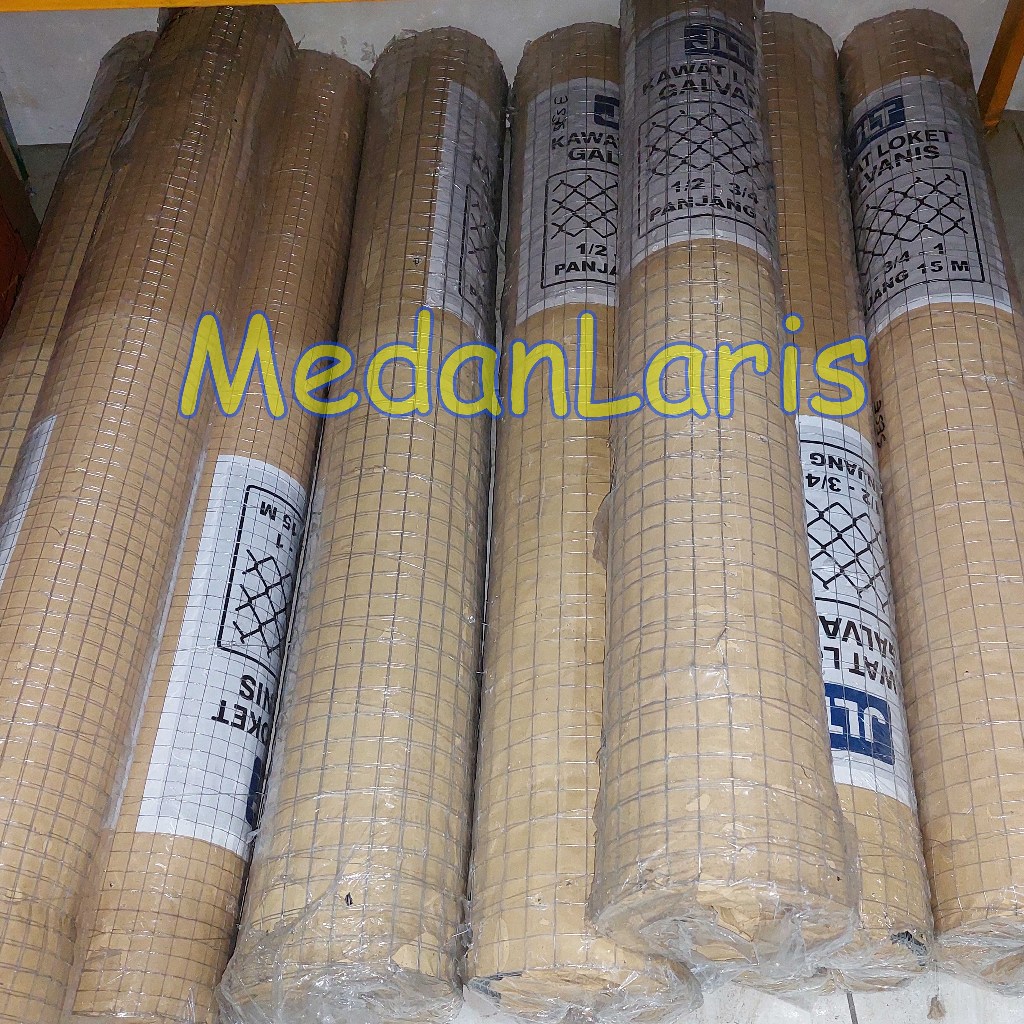 Kawat Loket Putih Galvanis 1/2 - 3/4 - 1 inci Panjang 15 meter - Kawat Pagar Kandang Ram Tinggi 100c