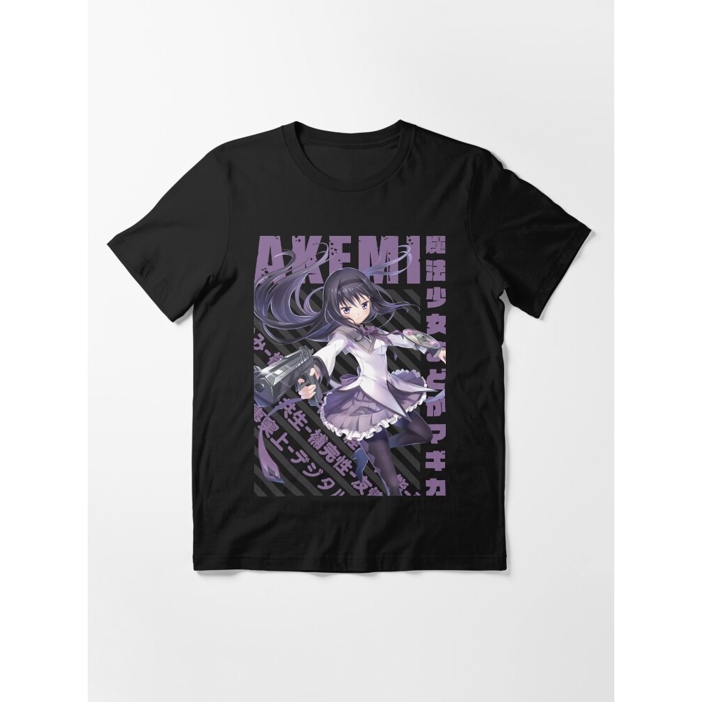 Kaos Anime Mahou Shoujo Madoka Magica Homura Akemi Essential T-Shirt