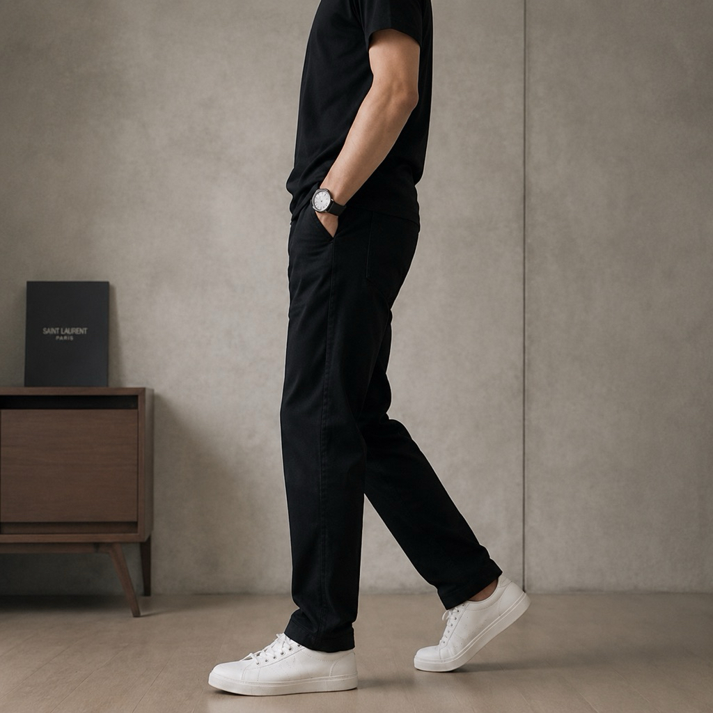 Celana Poggino Pria Original - Celana Poggino Cowok Panjang Katun - Jeans Pria Dewasa