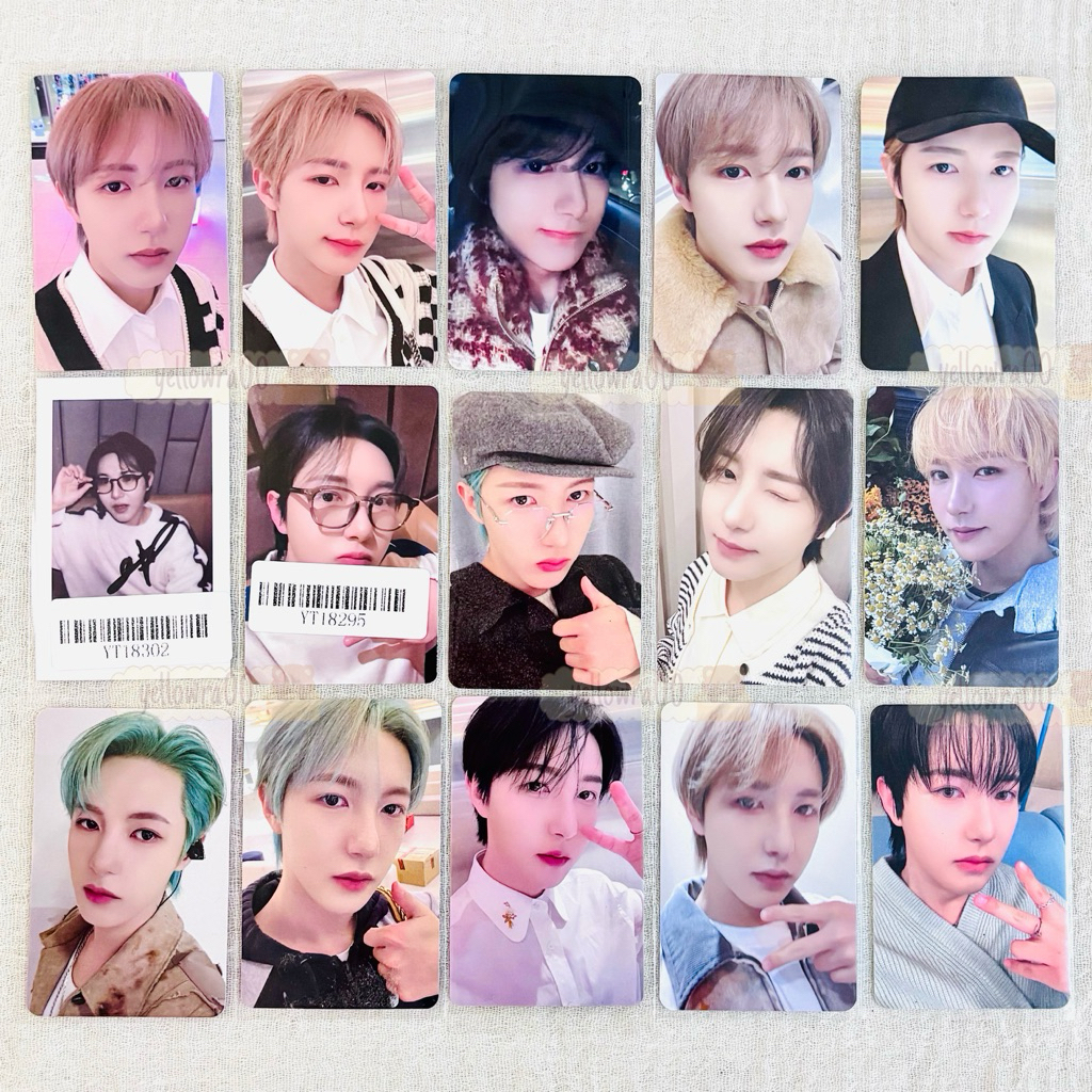 |Ready Stock| Pt. 2 PC Photocard renjun pink mint hair bunga wink prince baret topi kacamata pob ben