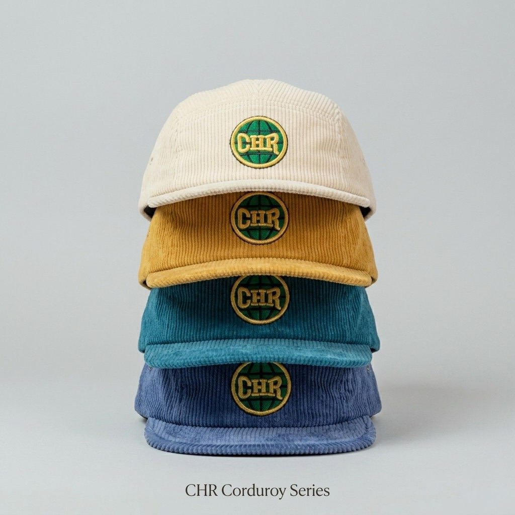 Topi 5 Panel Corduroy Snapback Pria Wanita Dewasa Original Visor Pendek