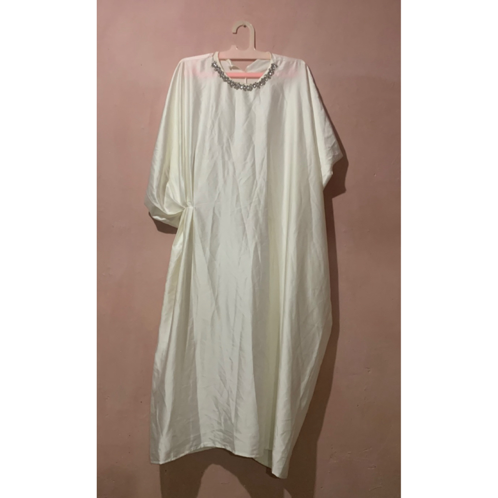 Preloved Kaftan / Long Dress Wanita Lengan Pendek
