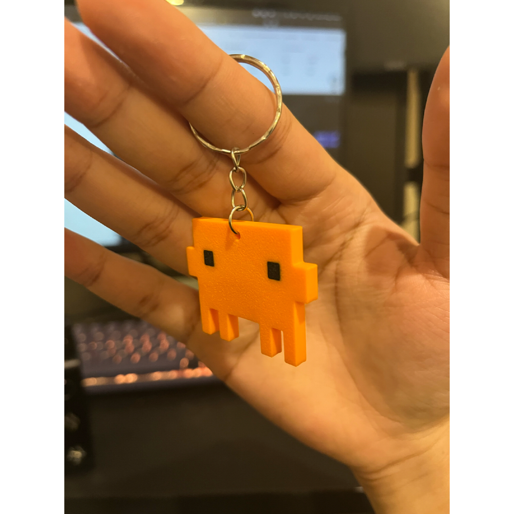 Gantungan Kunci Keychain Claude Clawd Bot [Jasa 3D Print]