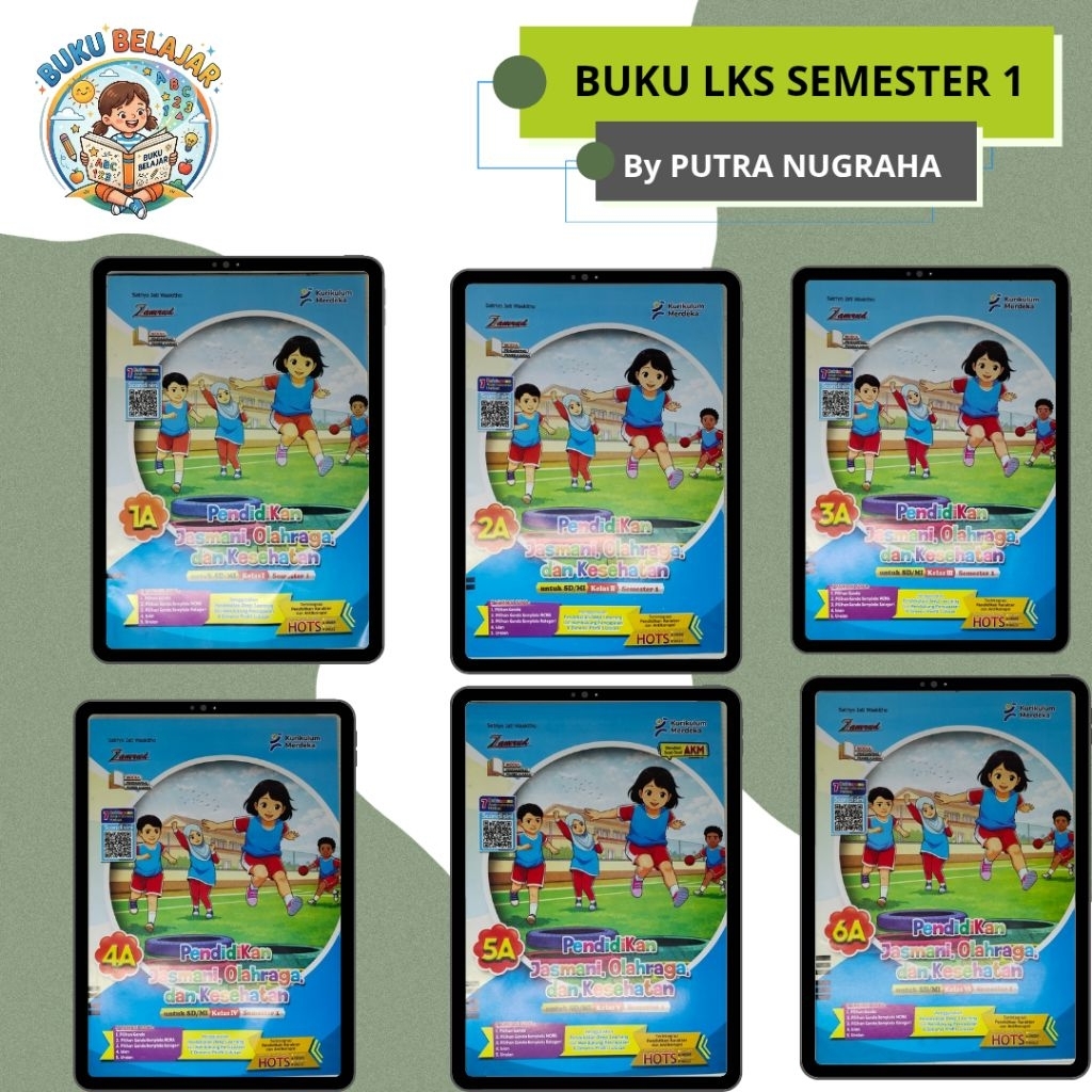 LKS SD/MI KELAS 1 2 3 4 5 6 PJOK/PENJAS(Pendidikan Jasmani Olahraga dan Kesehatan) SEMESTER 1 KURIKU