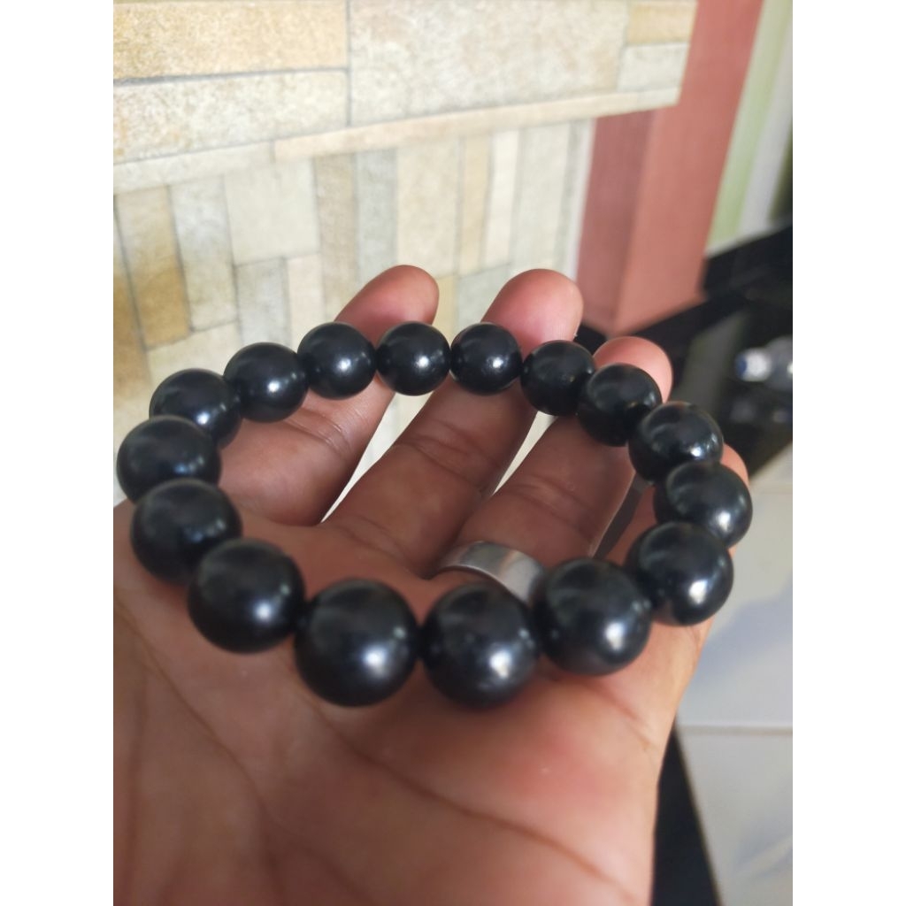 gelang tasbih jumbo kokka jawa hitam grade A super