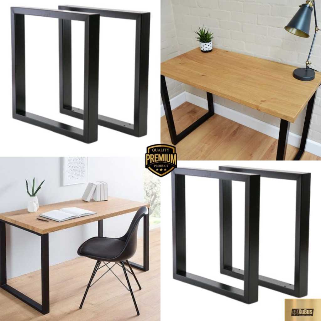 Kaki Meja Besi Hollow Industrial Ukuran Bervariasi Kaki Meja Kayu Meja Kantor Meja Cafe Meja Makan M