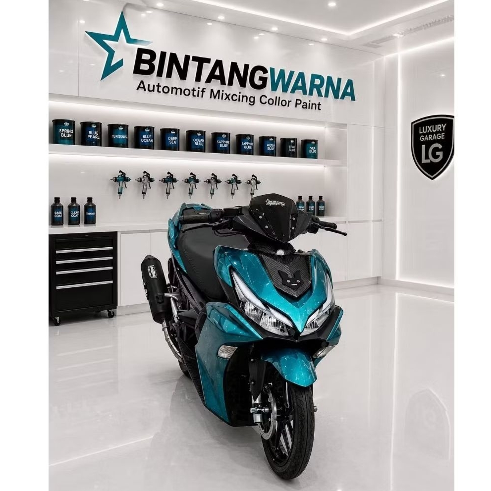 cat warna spring blue cat blue metalik cat biru metalik jenis pu cat motor cat mobil cat automotive 