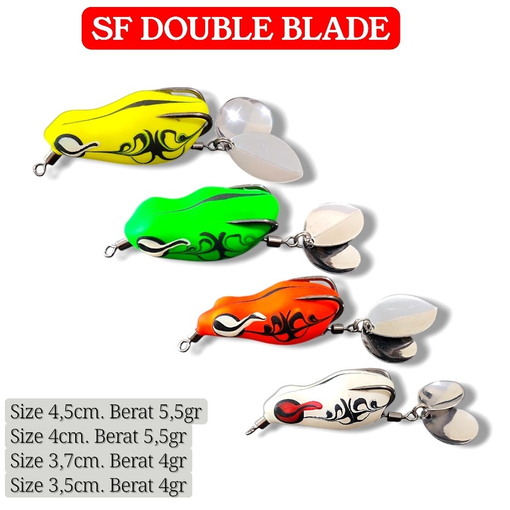 SOFT FROG DOUBLE BLADE. SOFROG. umpan casting gabus. lure casting gabus.