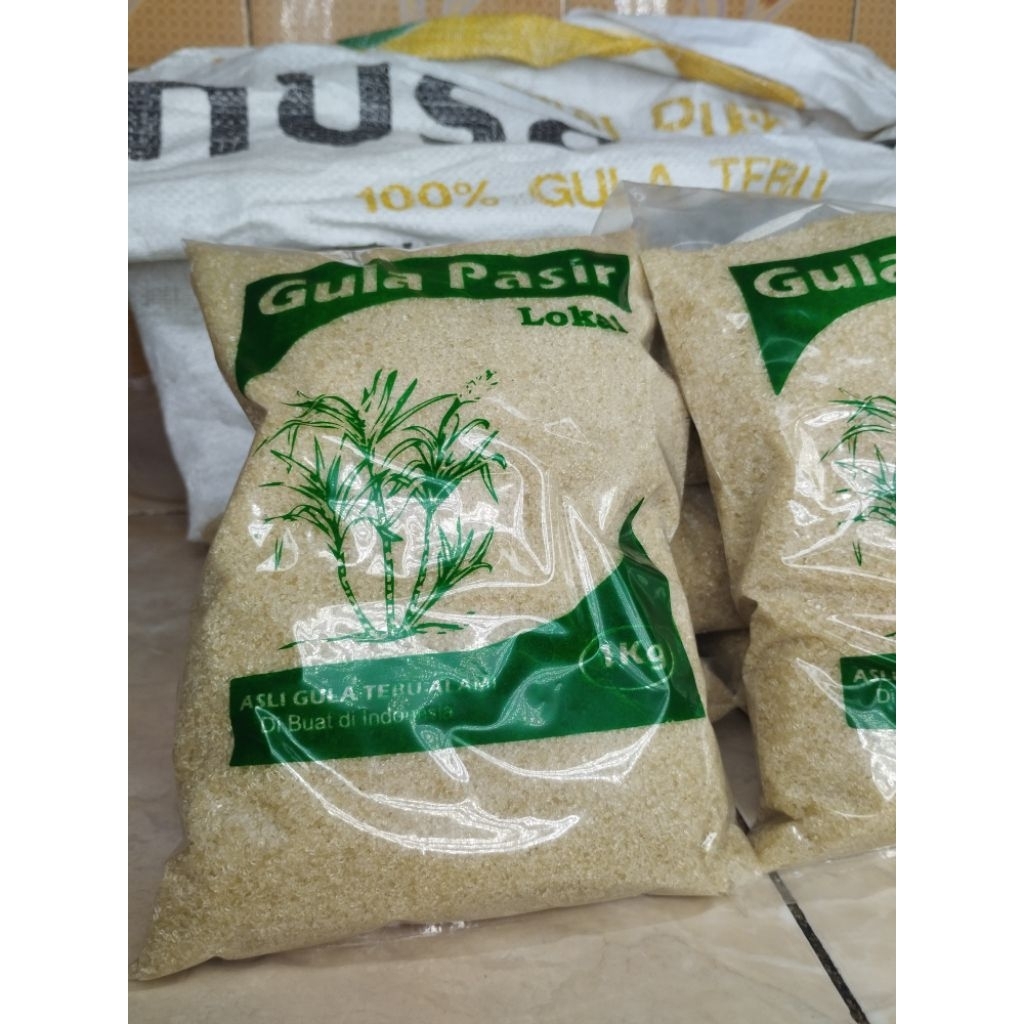 gula pasir curah 1kg -Berkualitas, kemasan plastik tebal