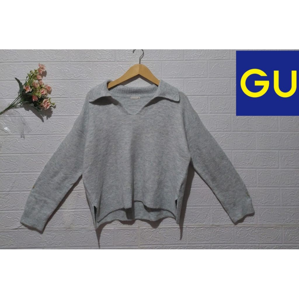 GU collar Cyan Knitwear