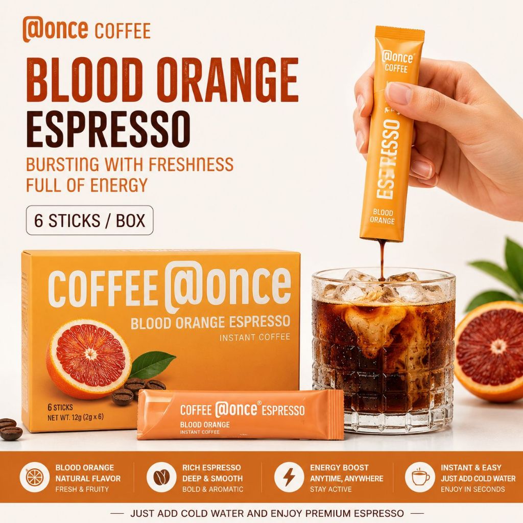 Nitrogen Coffee Shot / Instant Liquid Coffee / Kopi Nitrogen Atonce Coffee - Blood Orange Espresso